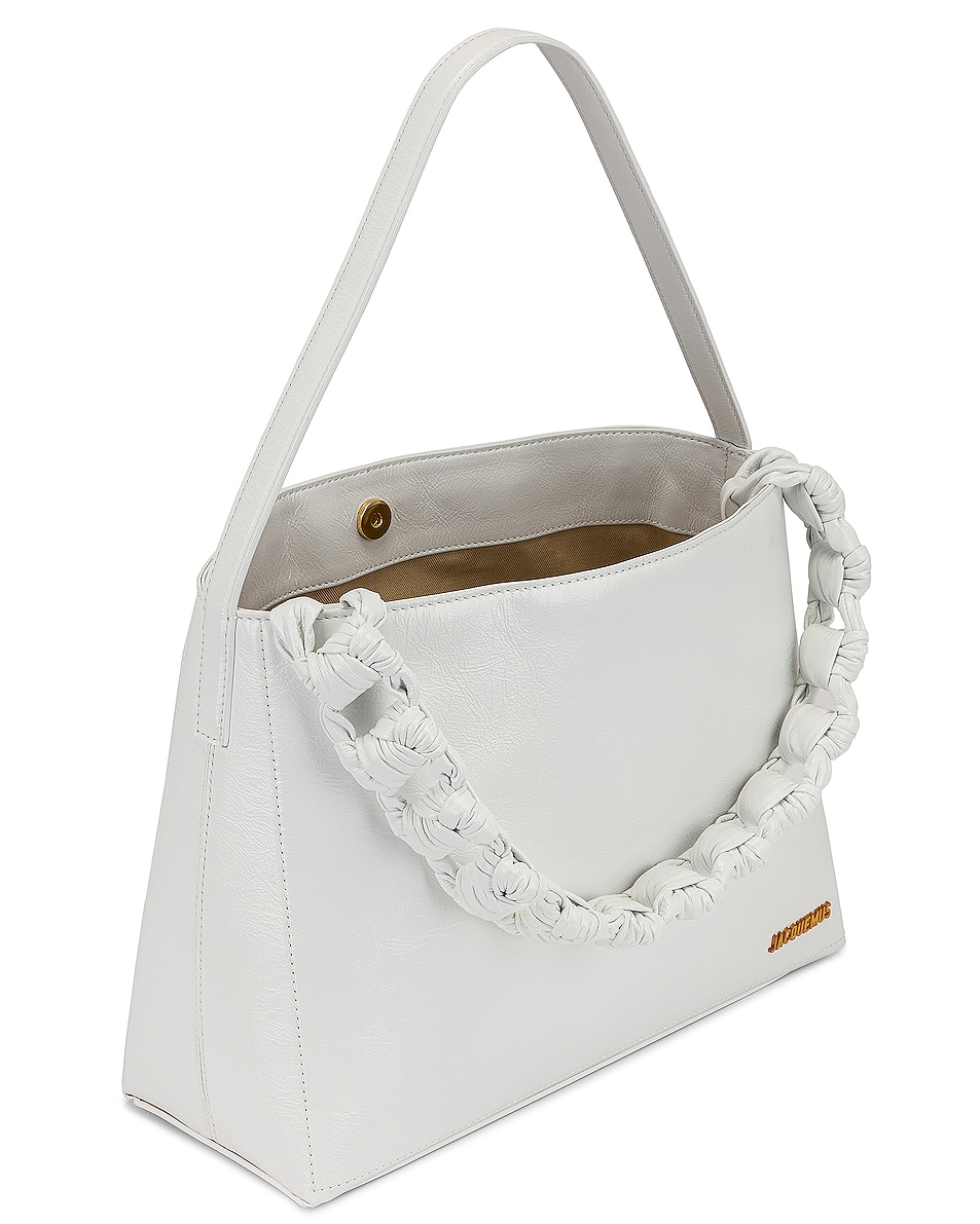 JACQUEMUS Le Grand Sac Noeud Bag in White FWRD