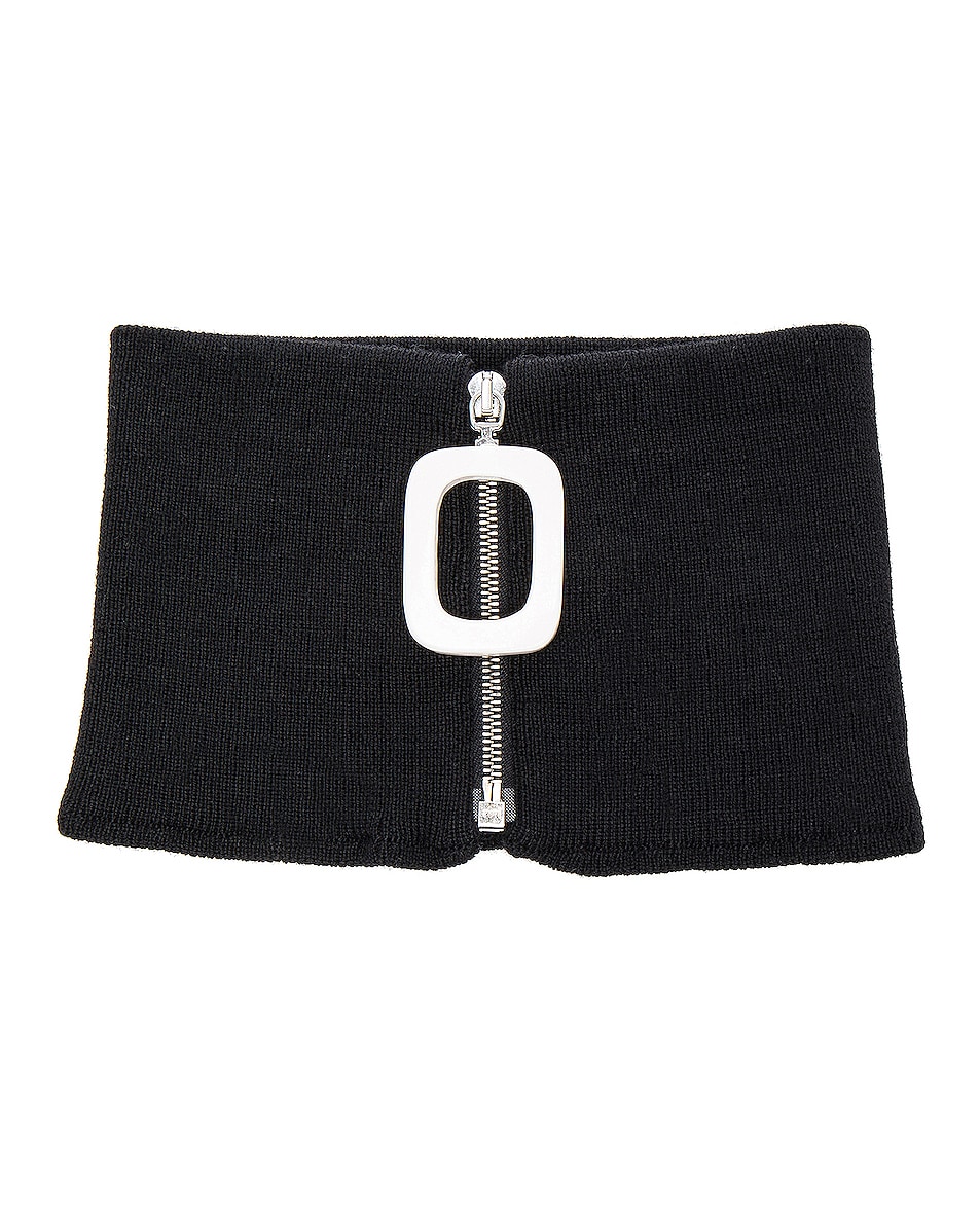 Image 1 of JW Anderson Neck Band with Zip Detail in Black
