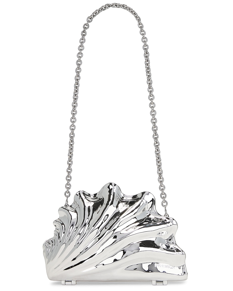 Image 1 of JW Anderson Shell Clutch in Silver