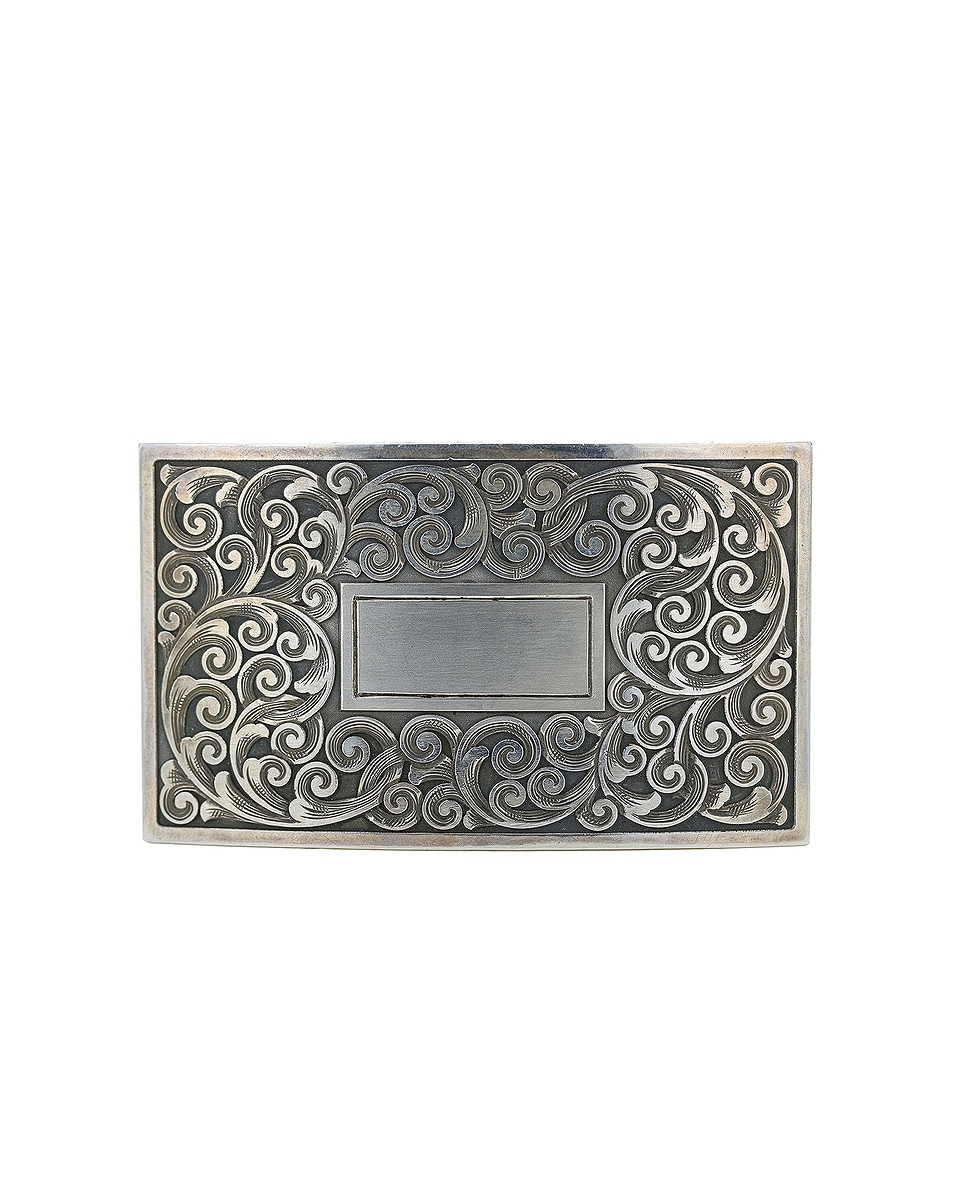 Image 1 of Kemo Sabe Engraved Box Belt Buckle in Silver