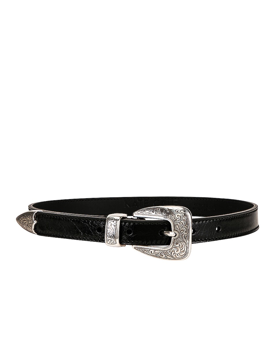 Image 1 of KATE CATE Thin Kim Belt in Black
