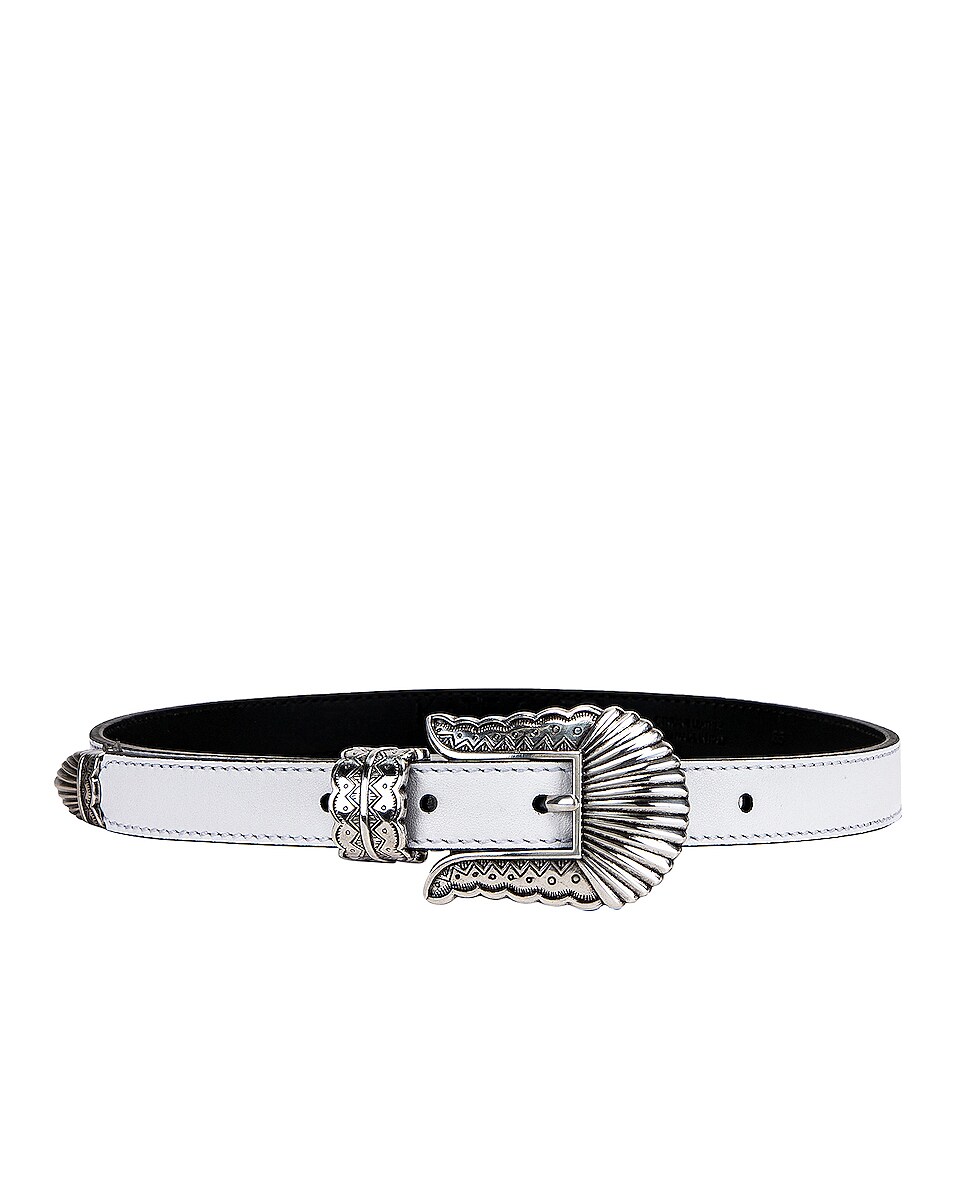 Image 1 of KATE CATE Thin Kim Belt in White