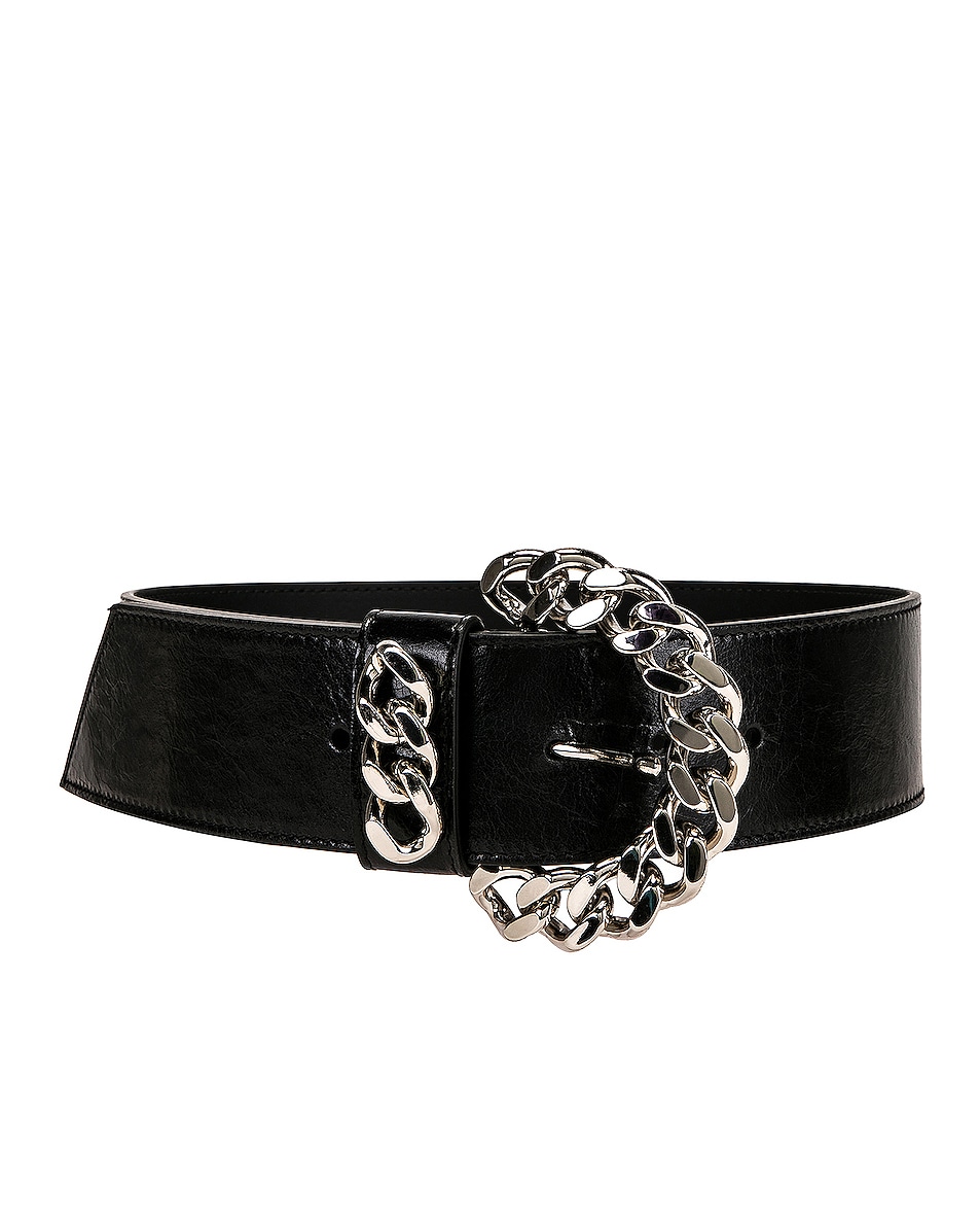 Image 1 of KATE CATE Chainy Palladium Belt in Black