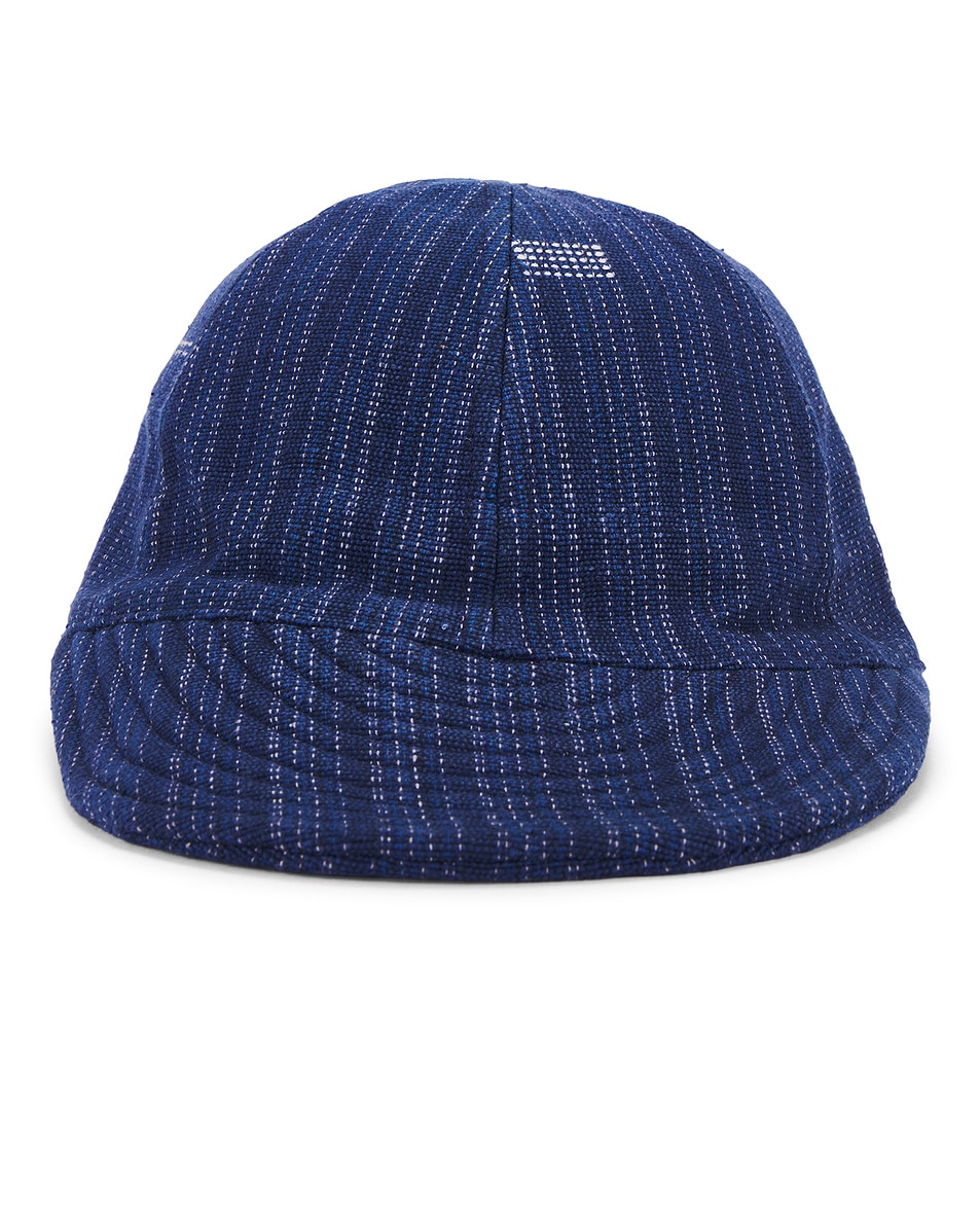 Image 1 of Kardo Quilted Peak Cap in Indigo