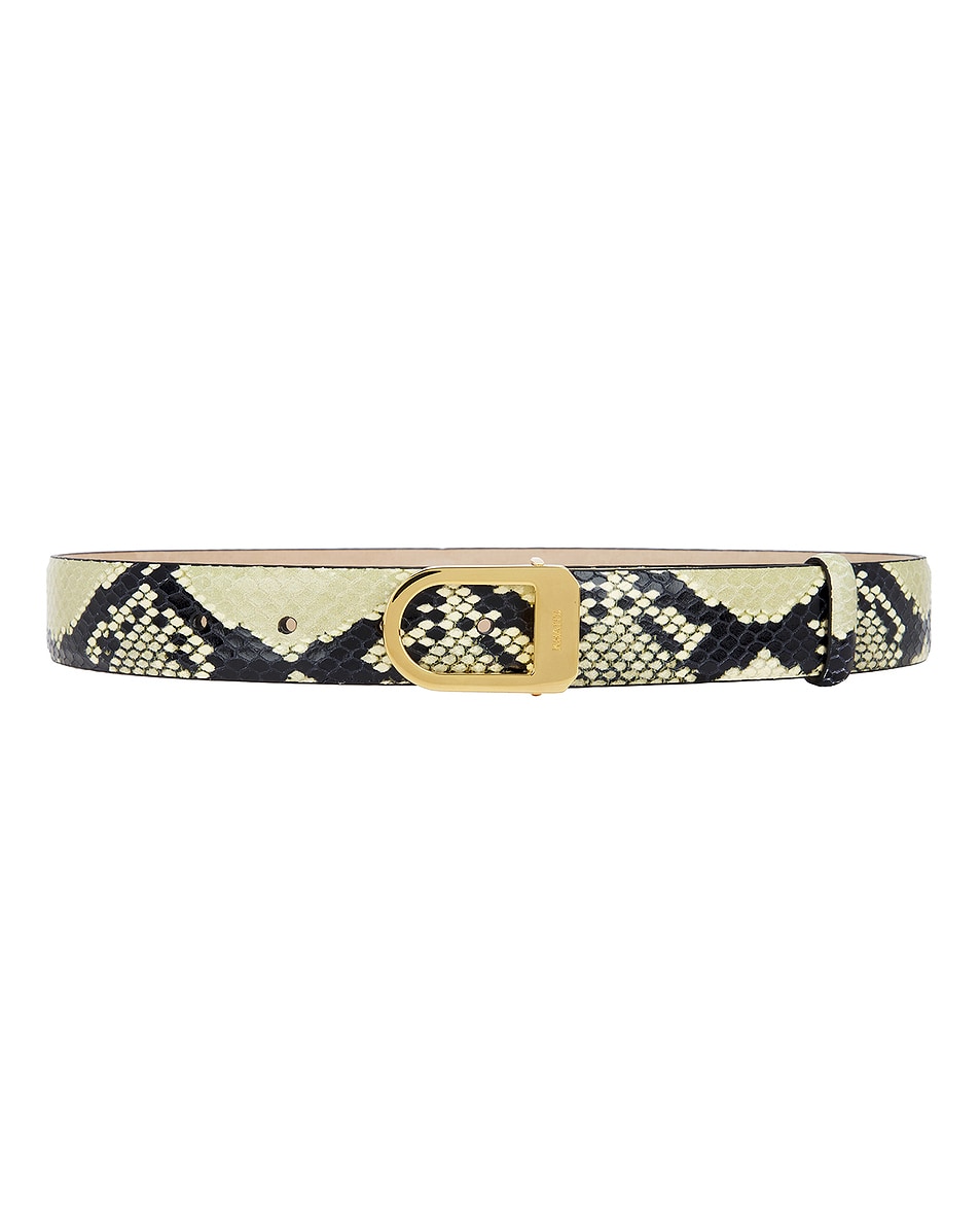 Image 1 of KHAITE Saddle 30mm Belt in Natural & Gold
