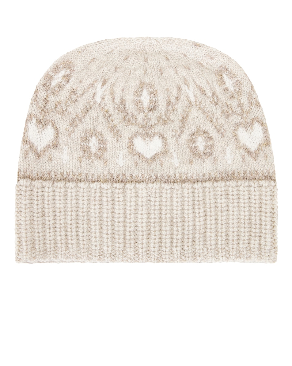Image 1 of KHAITE Avers Beanie in Ecru Multi