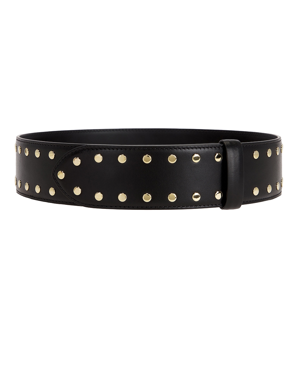 Image 1 of KHAITE Theo Waist Belt in Black & Gold