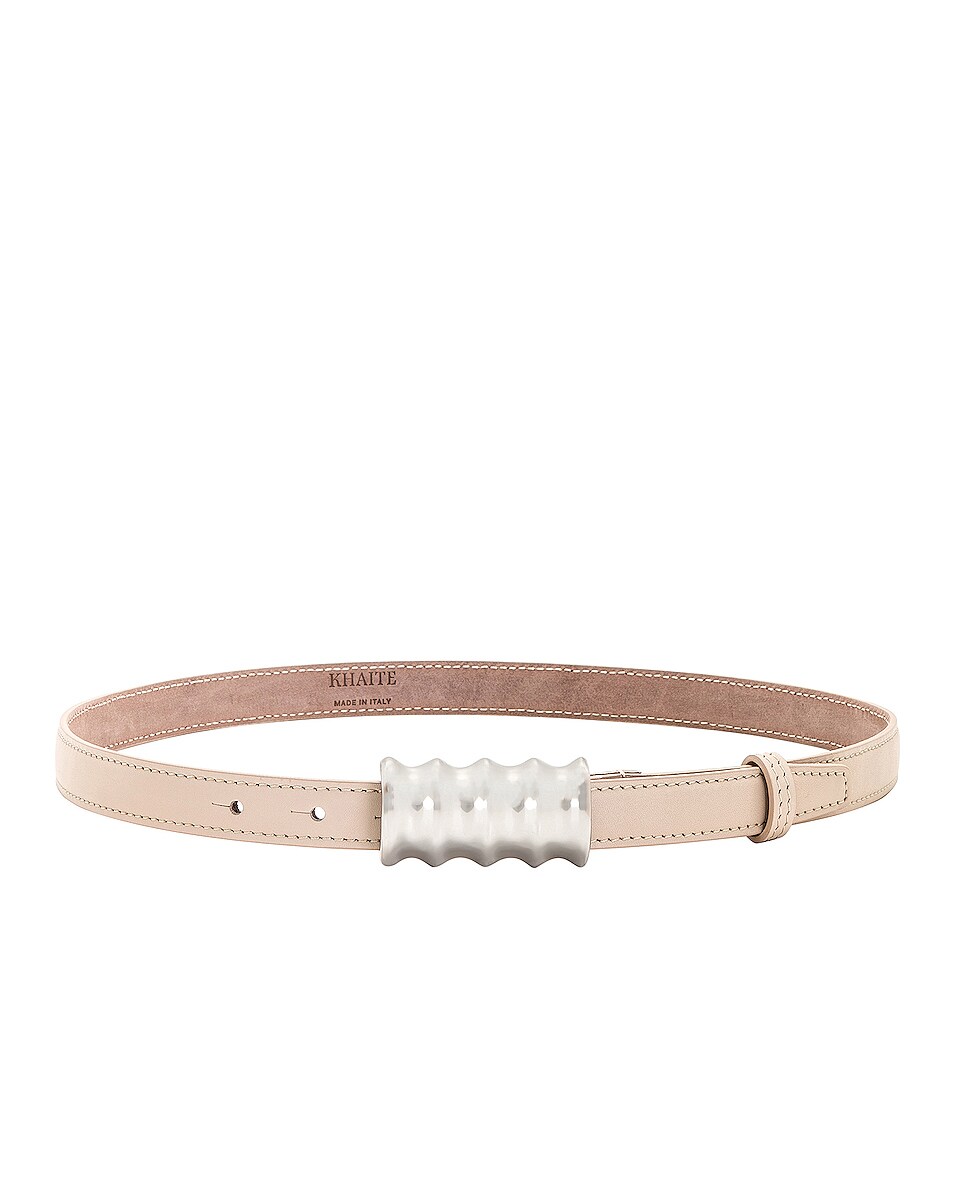 KHAITE Small Julius Belt in Cream | FWRD