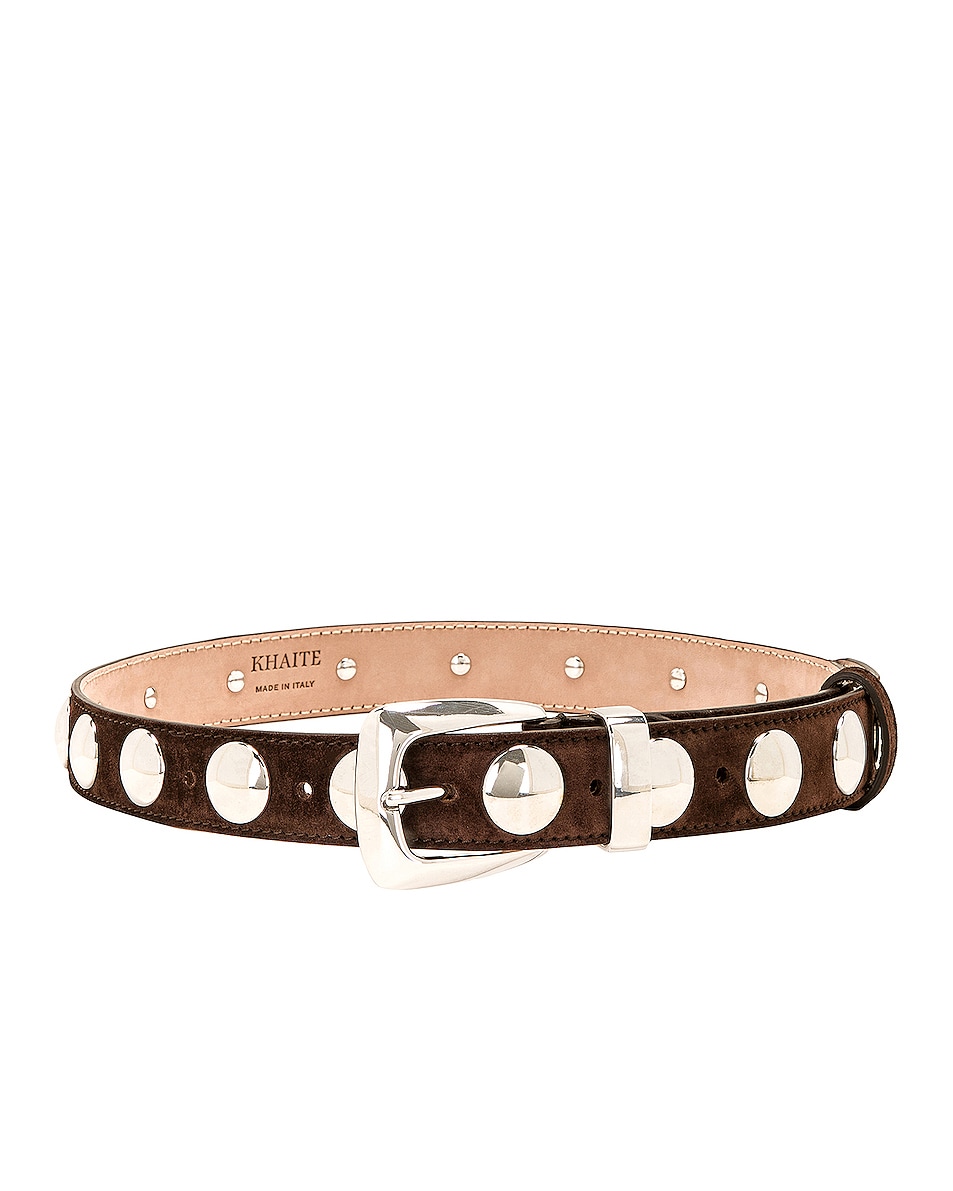 Image 1 of KHAITE Benny Belt With Studs in Coffee