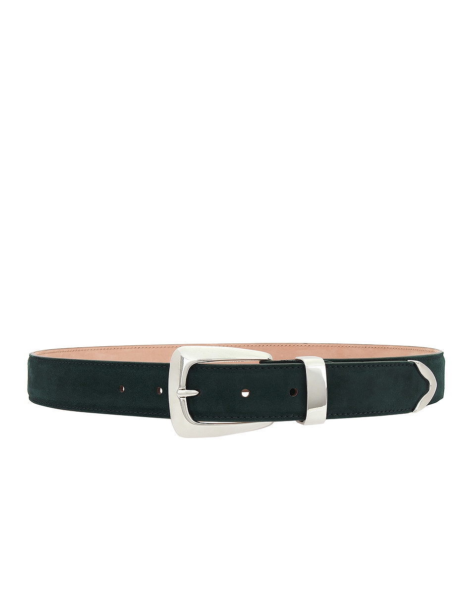 Image 1 of KHAITE Benny 30mm Belt in English Green & Silver