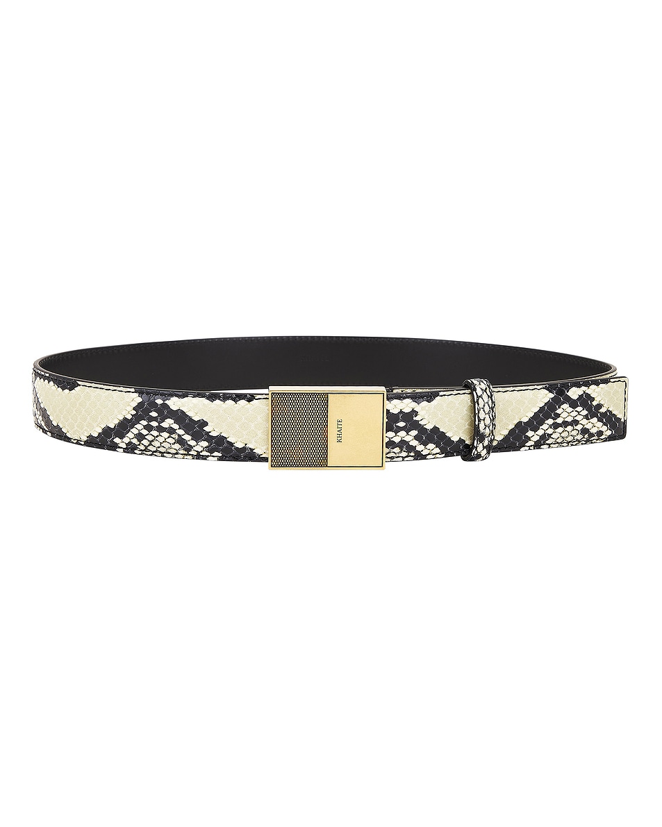 Image 1 of KHAITE Elio 30mm Belt in Natural & Antique Gold