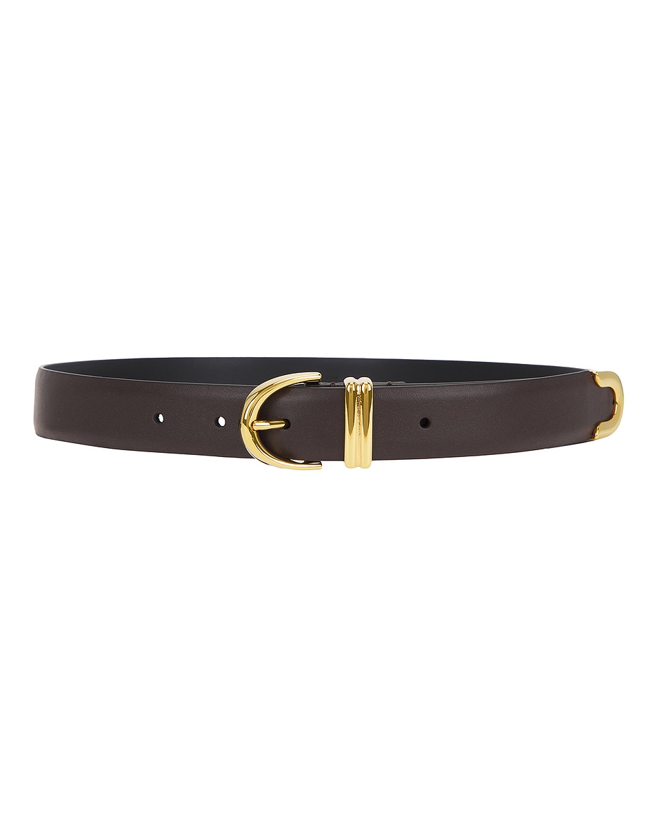 Image 1 of KHAITE Bambi Skinny Belt in Dark Brown