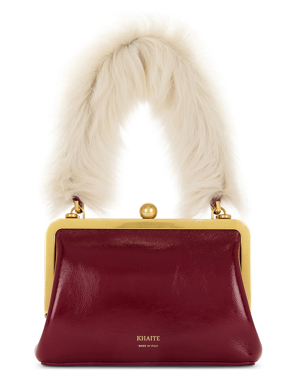 Image 1 of KHAITE Lilith Small Evening Bag in Oxblood