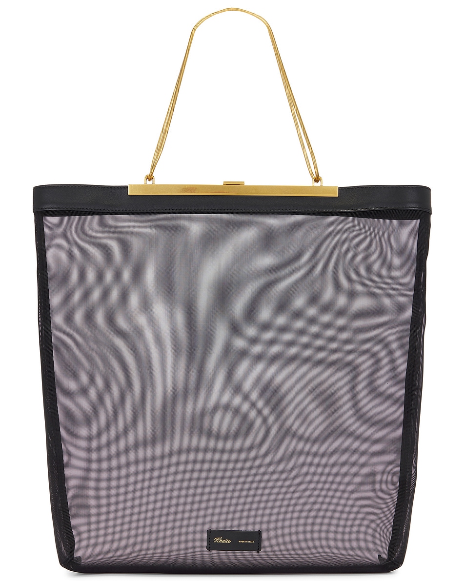 Image 1 of KHAITE Augusta Chain Tote Bag in Black