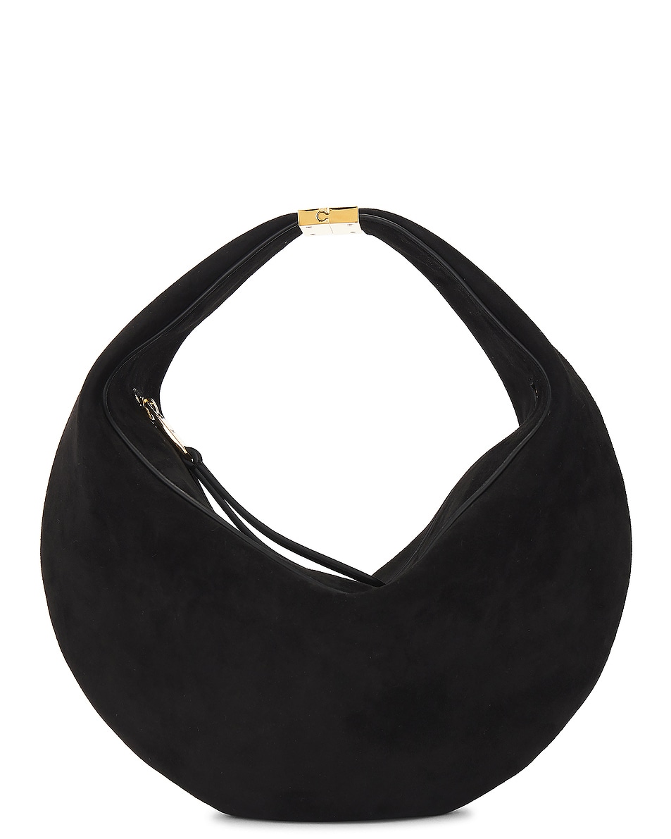 Image 1 of KHAITE Olivia Suede Small Hardware Bag in Black