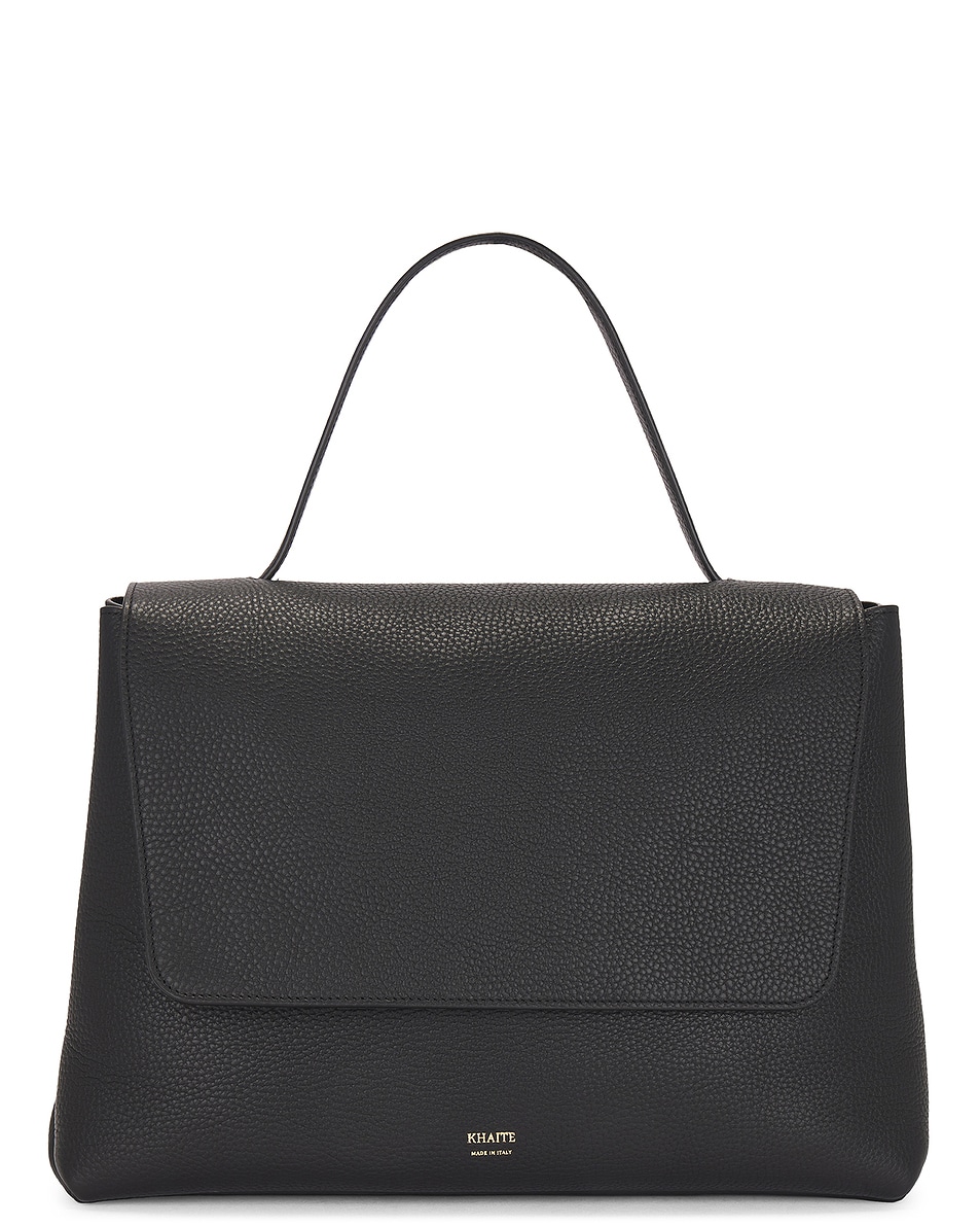 Image 1 of KHAITE Lia Large Top Handle Bag in Black