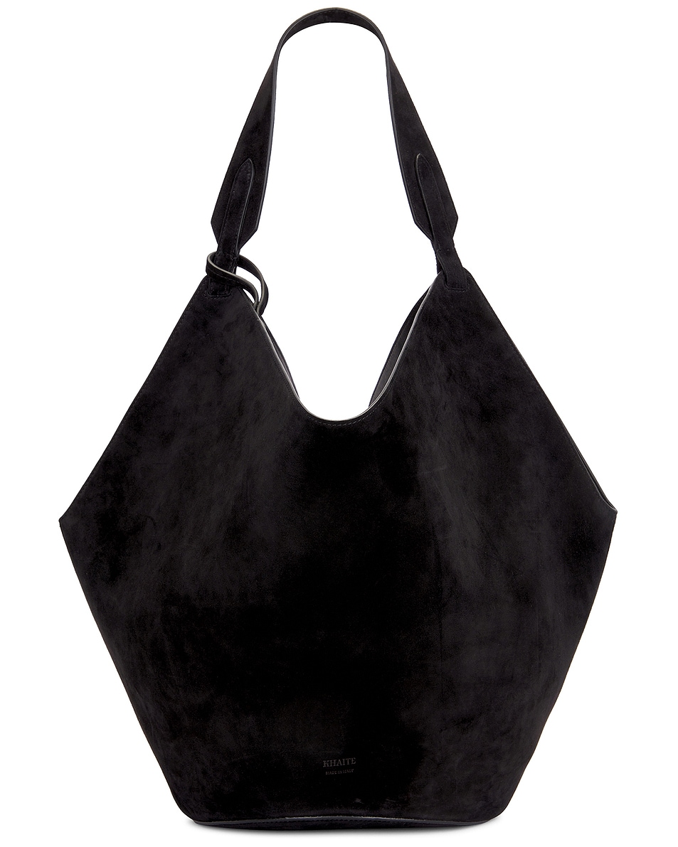 Image 1 of KHAITE Lotus Medium Tote in Black