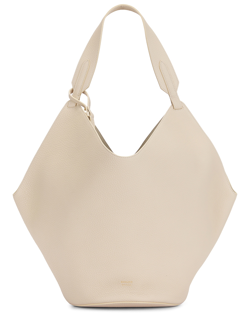 Image 1 of KHAITE Lotus Medium Tote in Dark Ivory