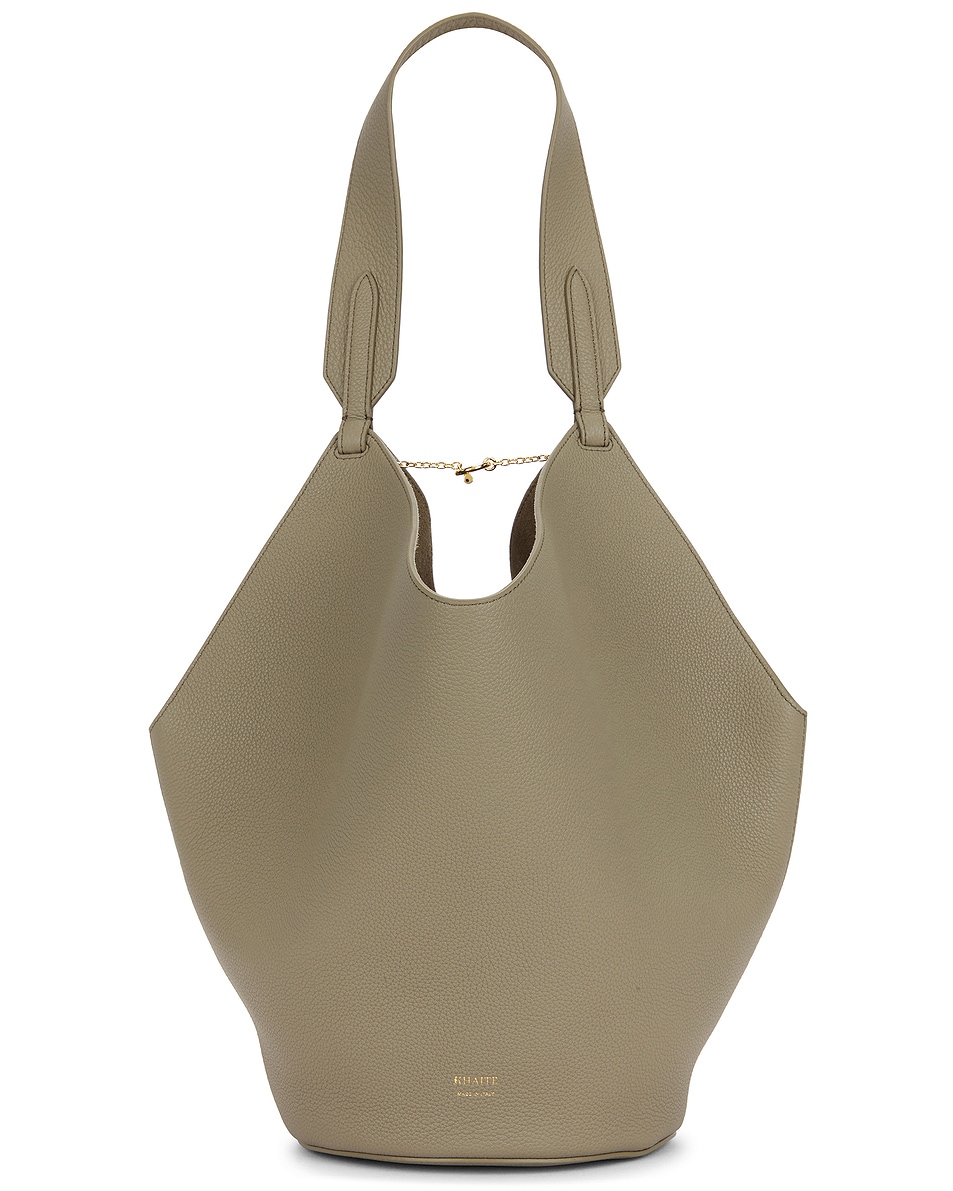 Image 1 of KHAITE Lotus Small Tote Bag in Sage