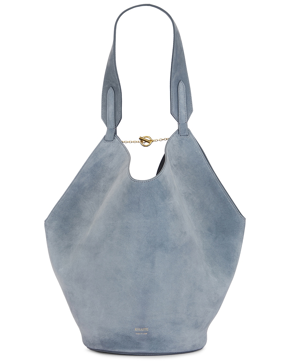 Image 1 of KHAITE Lotus Small Tote Bag in Lead