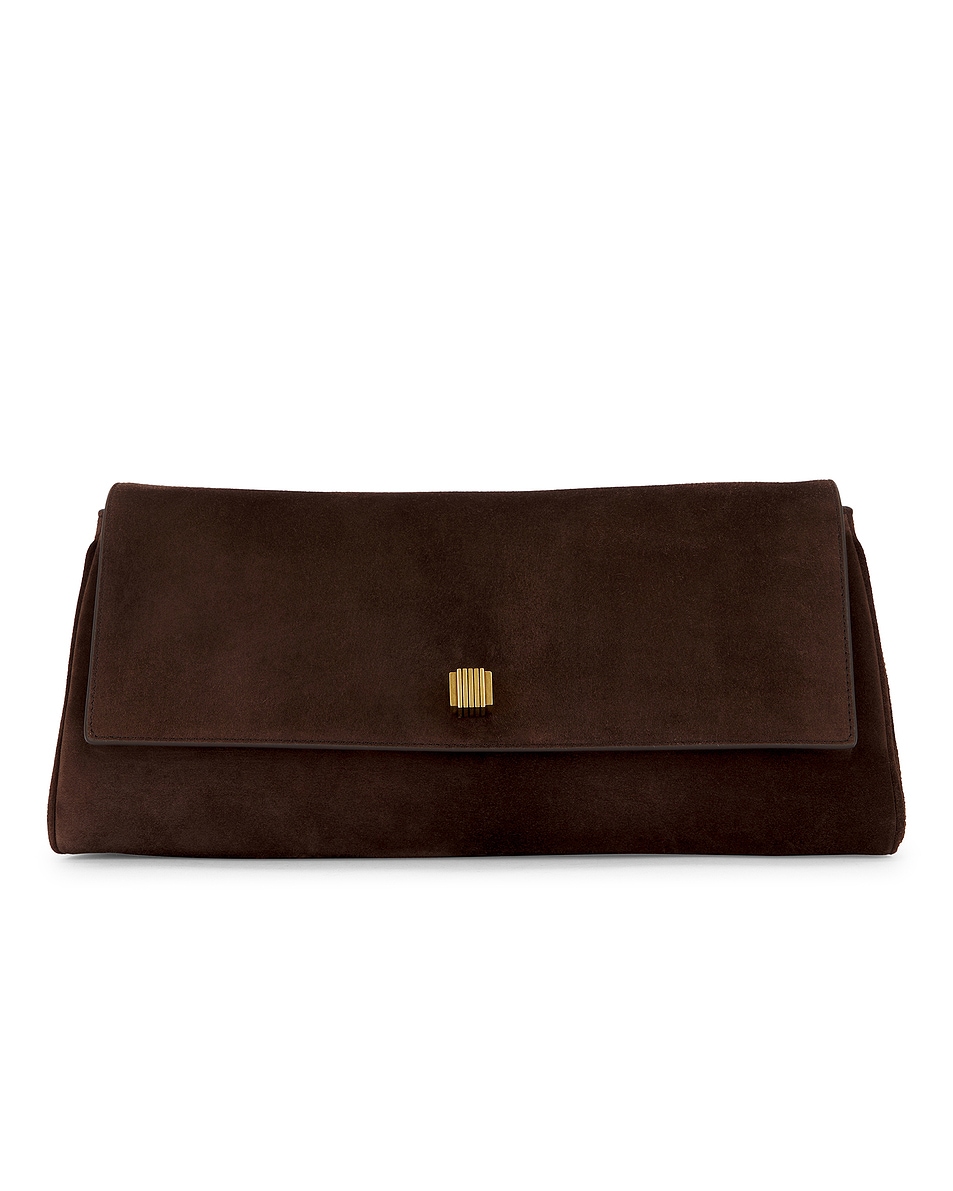 Image 1 of KHAITE Audrey Clutch Bag in Dark Brown