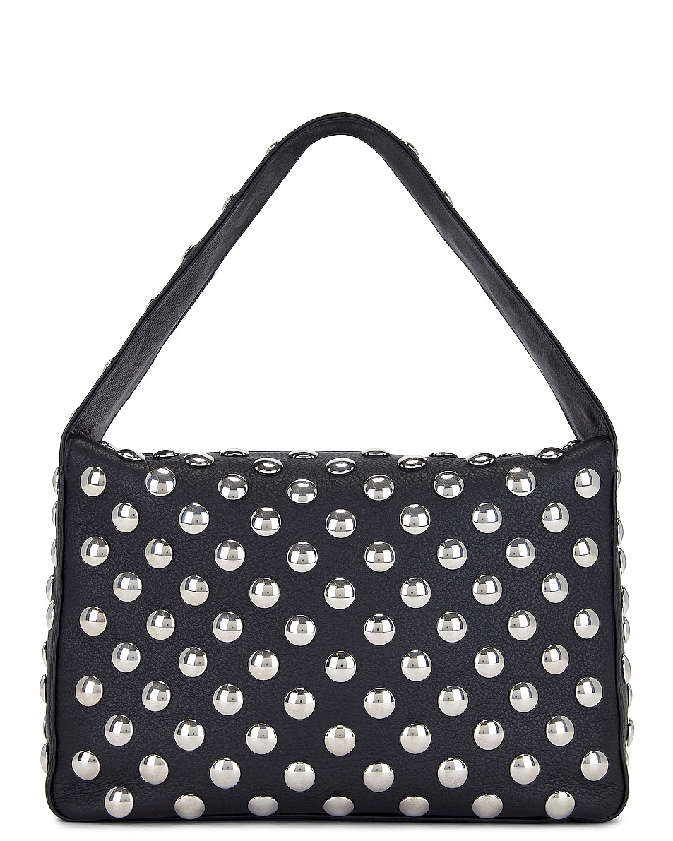 Image 1 of KHAITE Elena Silver Studs Shoulder Bag in Black