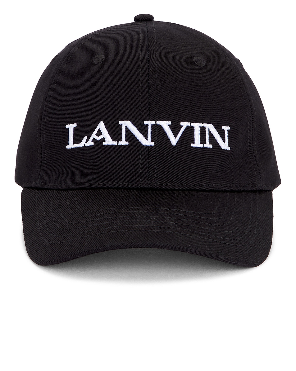 Image 1 of Lanvin Logo Baseball Cap in Black