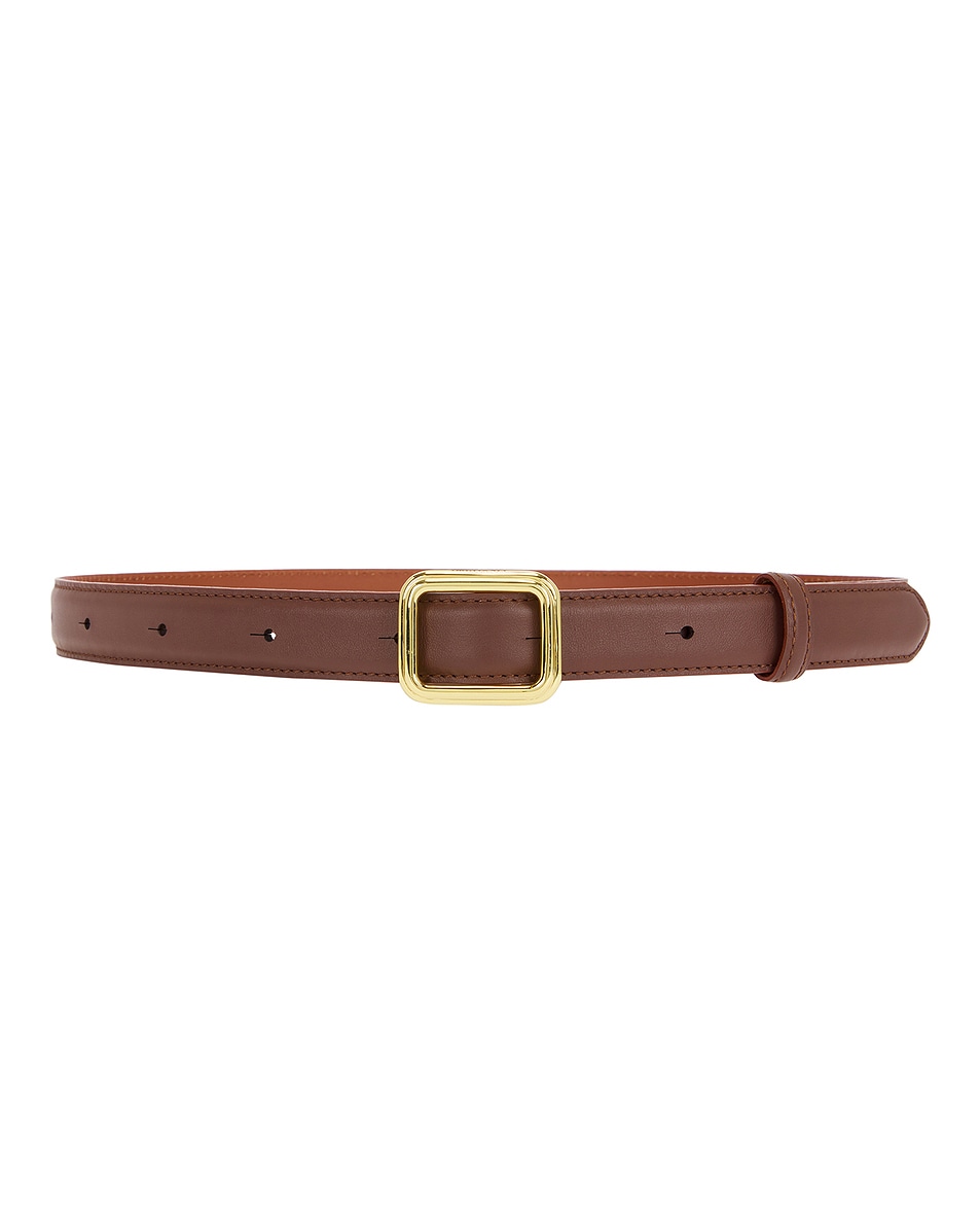 Image 1 of Lie Studio The Georgia Wide Belt in Chocolate Brown