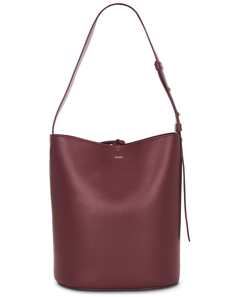 Image 1 of Lie Studio The Norma Tote Bag in Burgundy Red