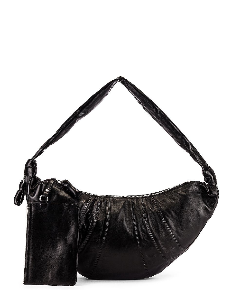 Image 1 of Lemaire Large Croissant Bag in Black