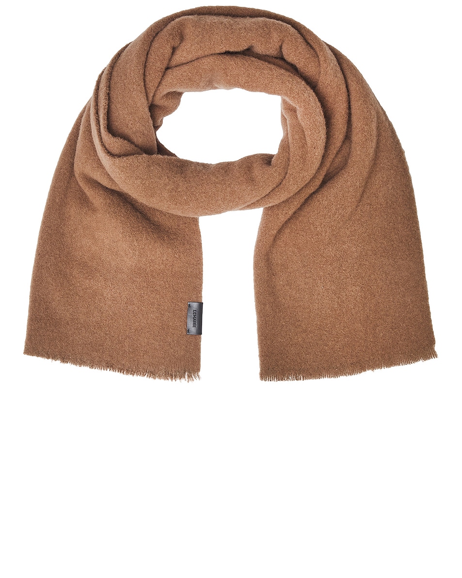 Image 1 of Lemaire Maxi Fluffy Scarf in Hazelnut Brown