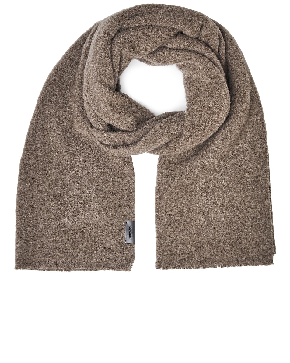 Image 1 of Lemaire Maxi Fluffy Scarf in Taupe Grey