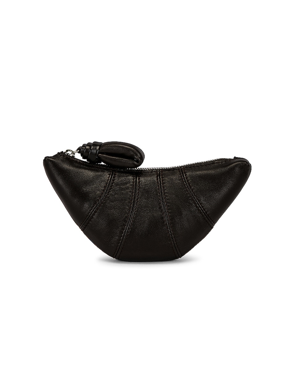 Image 1 of Lemaire Croissant Coin Purse in Dark Chocolate