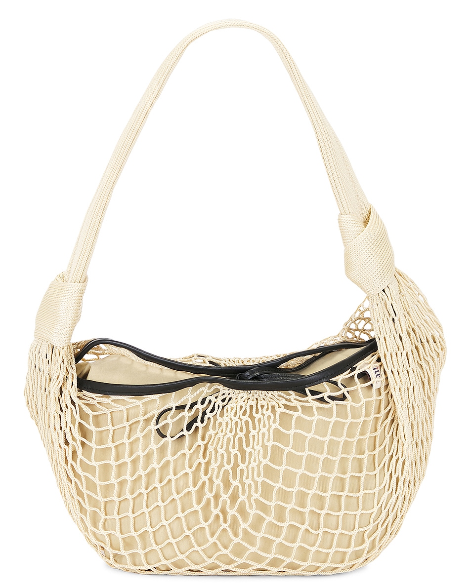 Image 1 of Lemaire Fortune Croissant Filt Bag in Light Beige