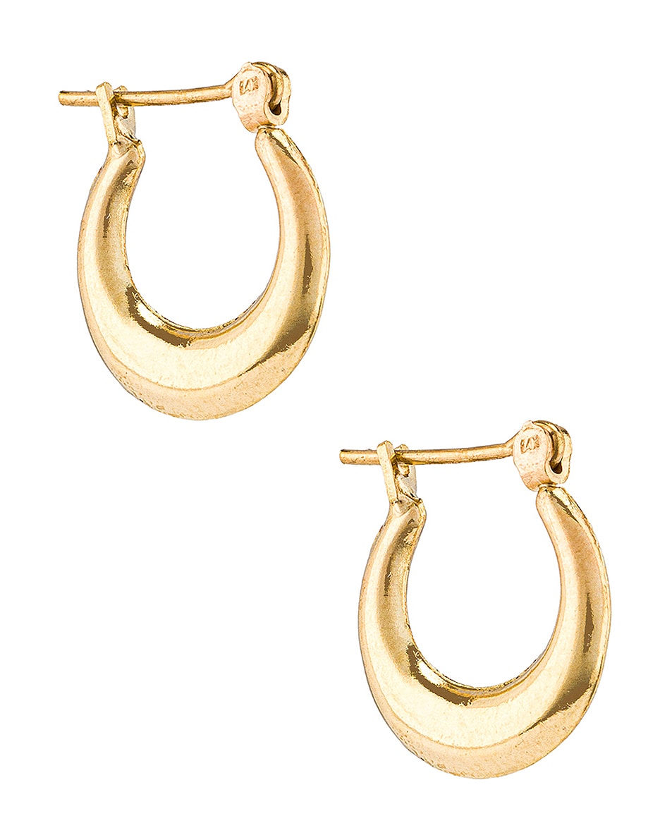 Loren Stewart Mini Pirate Hoop Earrings in Yellow Gold | FWRD