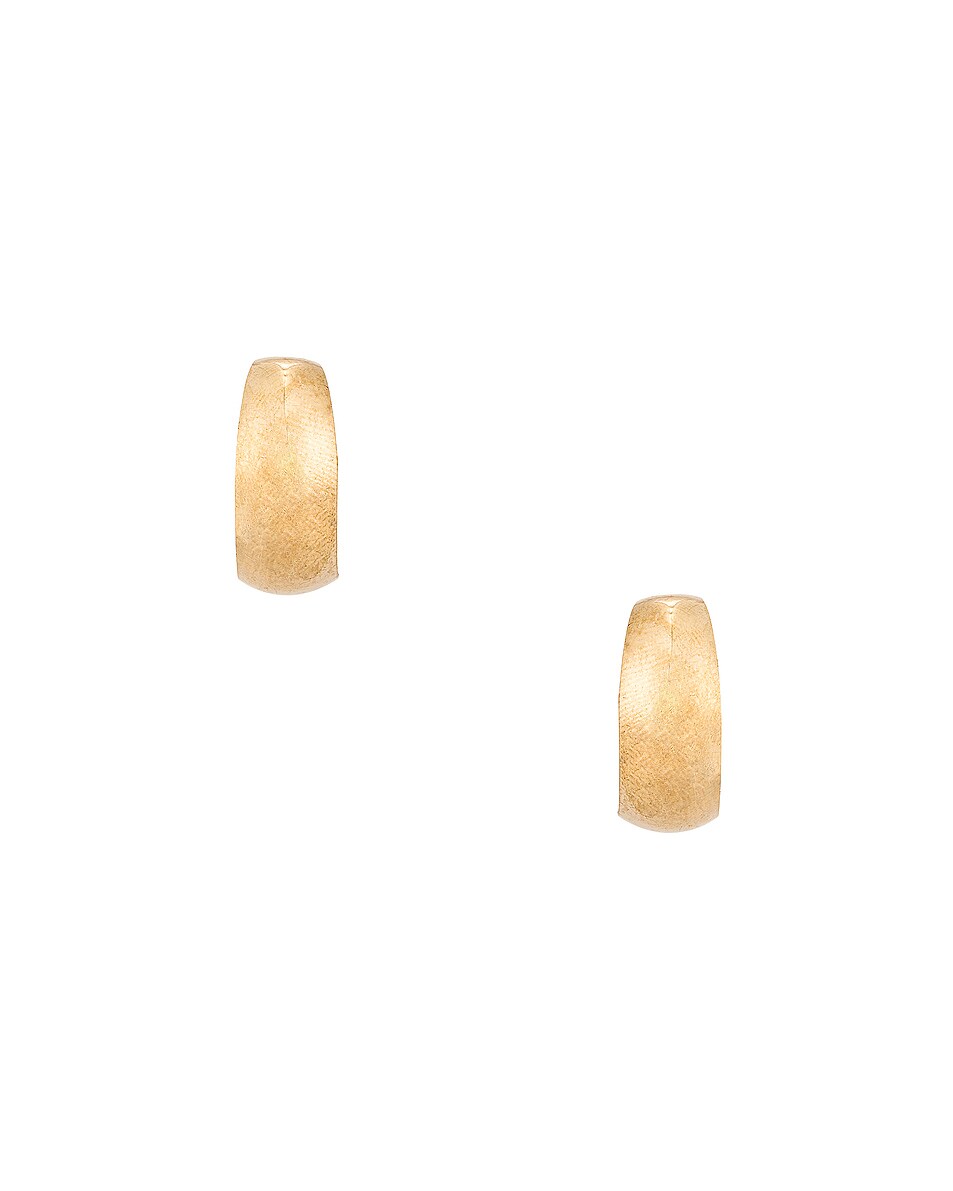 Image 1 of Loren Stewart Baby Dome Hoop Earrings in Yellow Gold