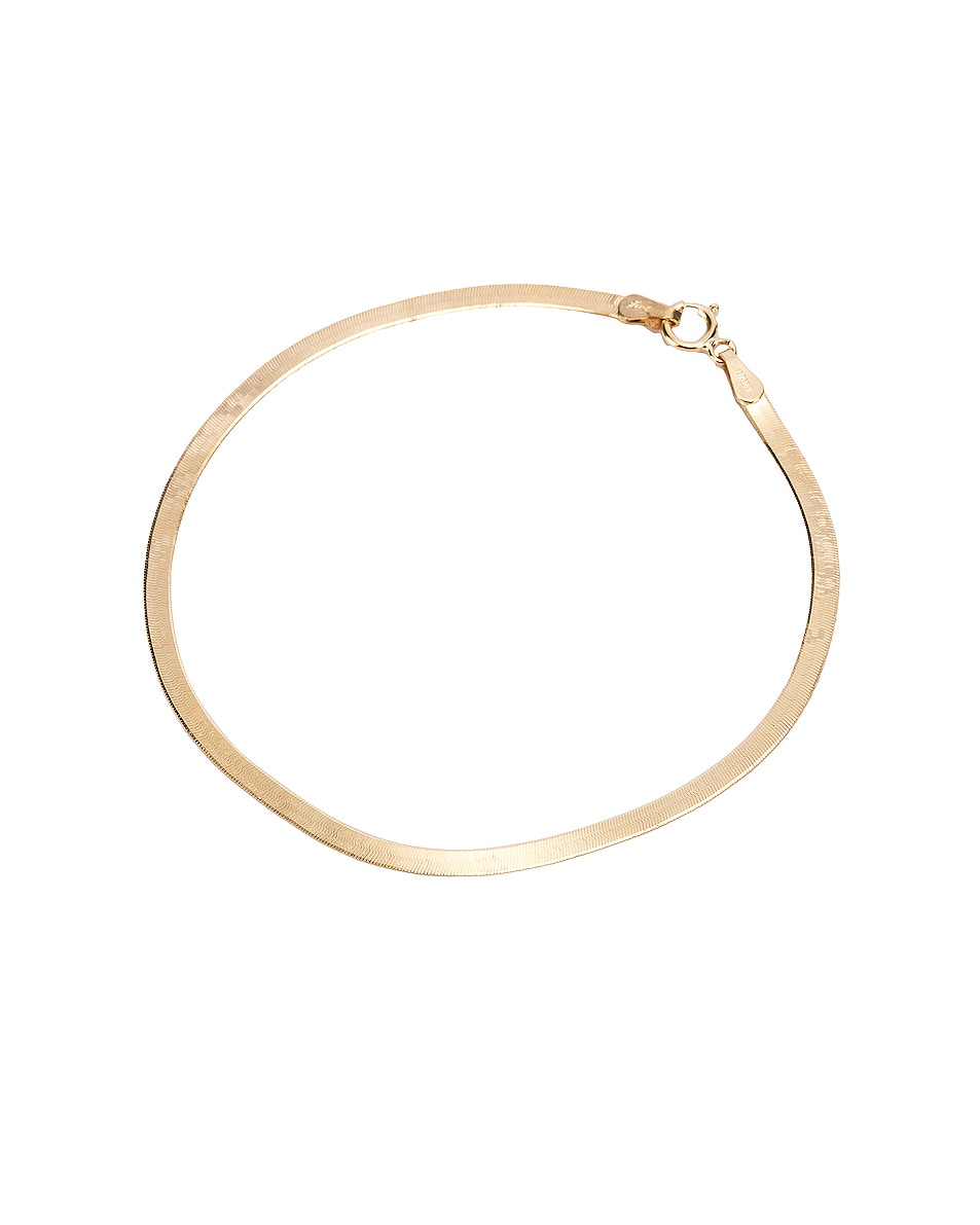 Shop Loren Stewart Herringbone Bracelet In Yellow Gold