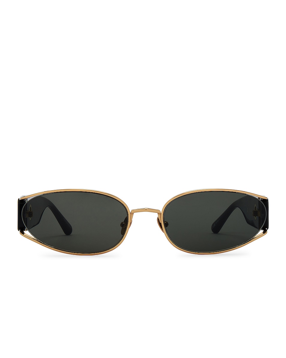 Image 1 of Linda Farrow Shelby Cat Eye Sunglasses in Black