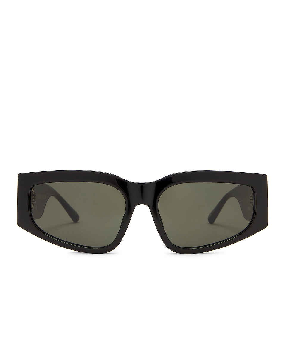Image 1 of Linda Farrow Senna Sunglasses in Black