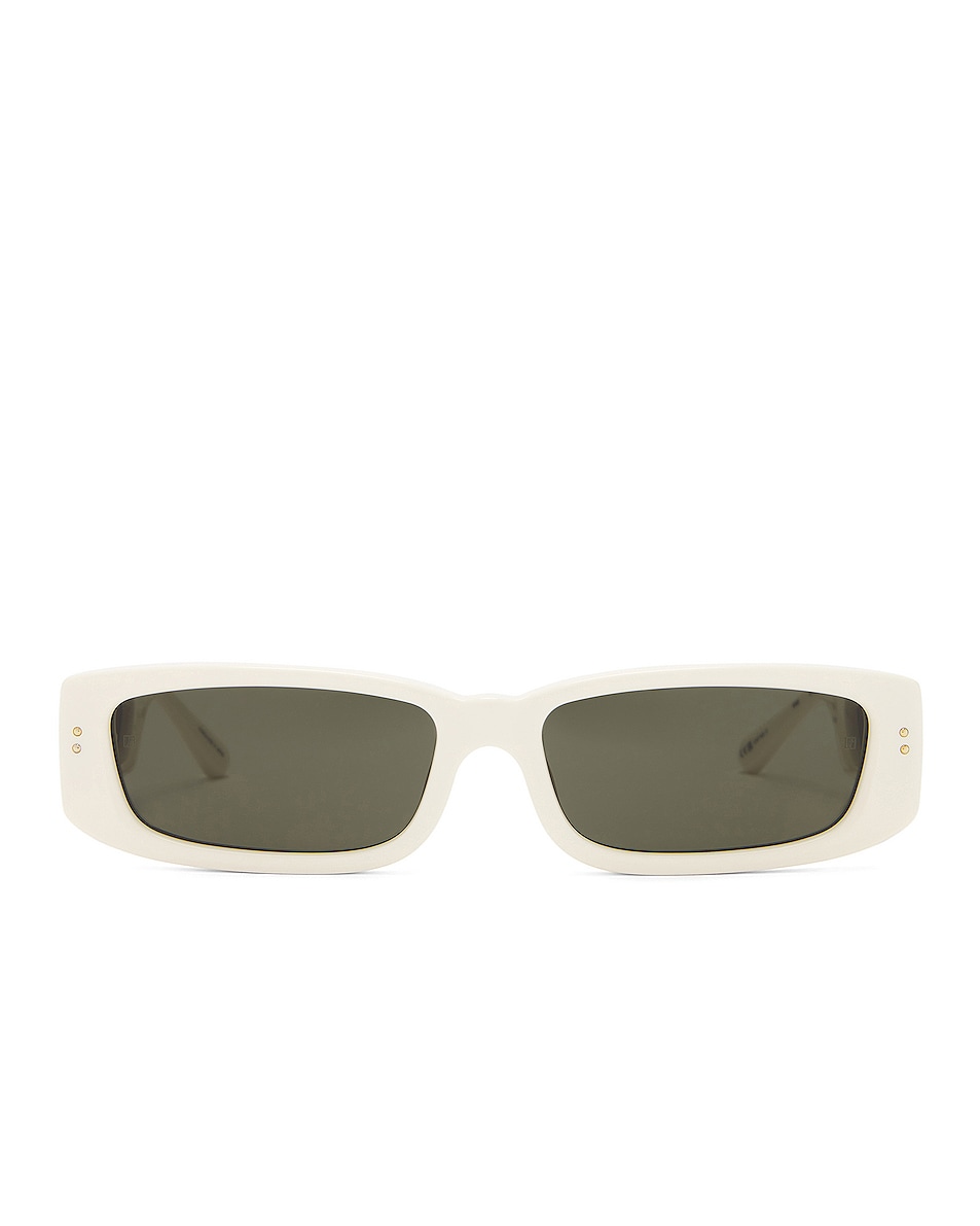 Linda Farrow Talita Sunglasses in White | FWRD