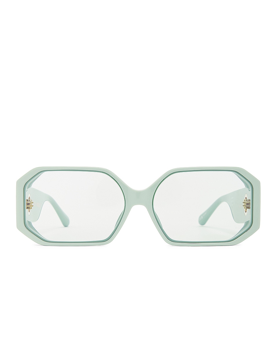 Image 1 of Linda Farrow Bailey Sunglasses in Peppermint, Light Gold, & Mint