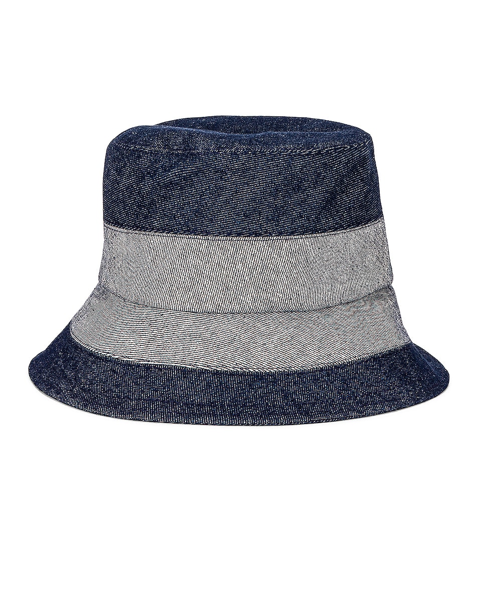 Image 1 of Lola Hats Denim Sliced Bucket Hat in Indigo