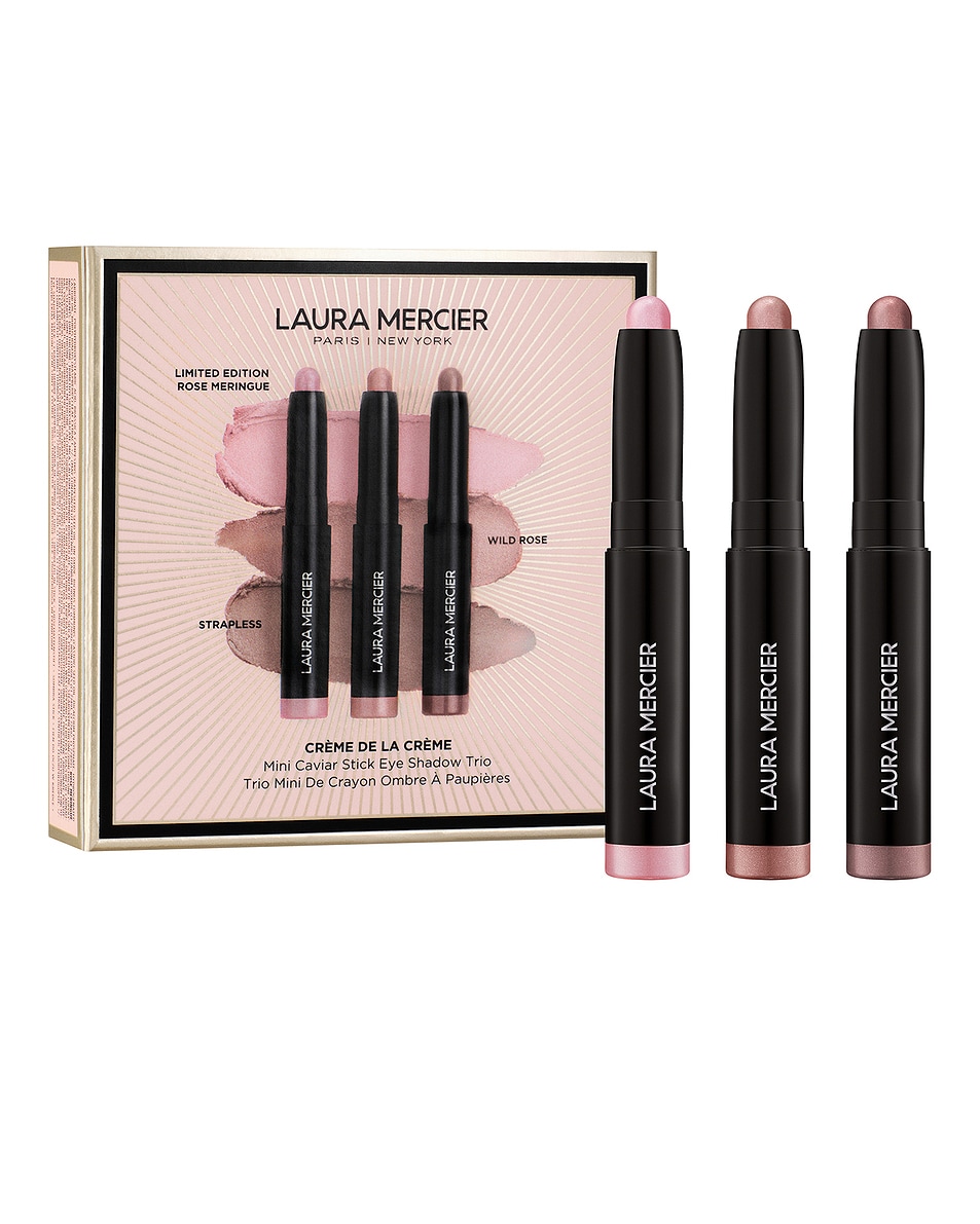 Image 1 of Laura Mercier Creme De La Creme Mini Caviar Stick Eyeshadow Trio in 
