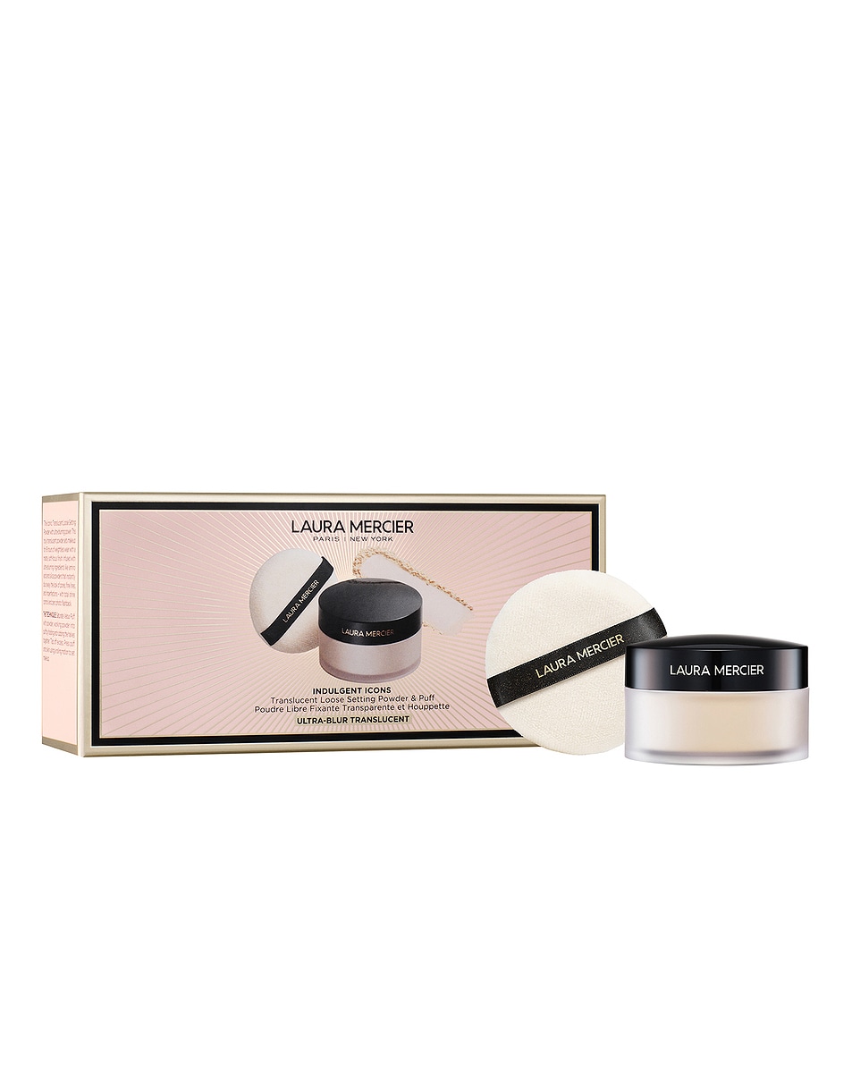 Image 1 of Laura Mercier Indulgent Icons Ultra-blur Translucent Loose Setting Powder + Puff in 