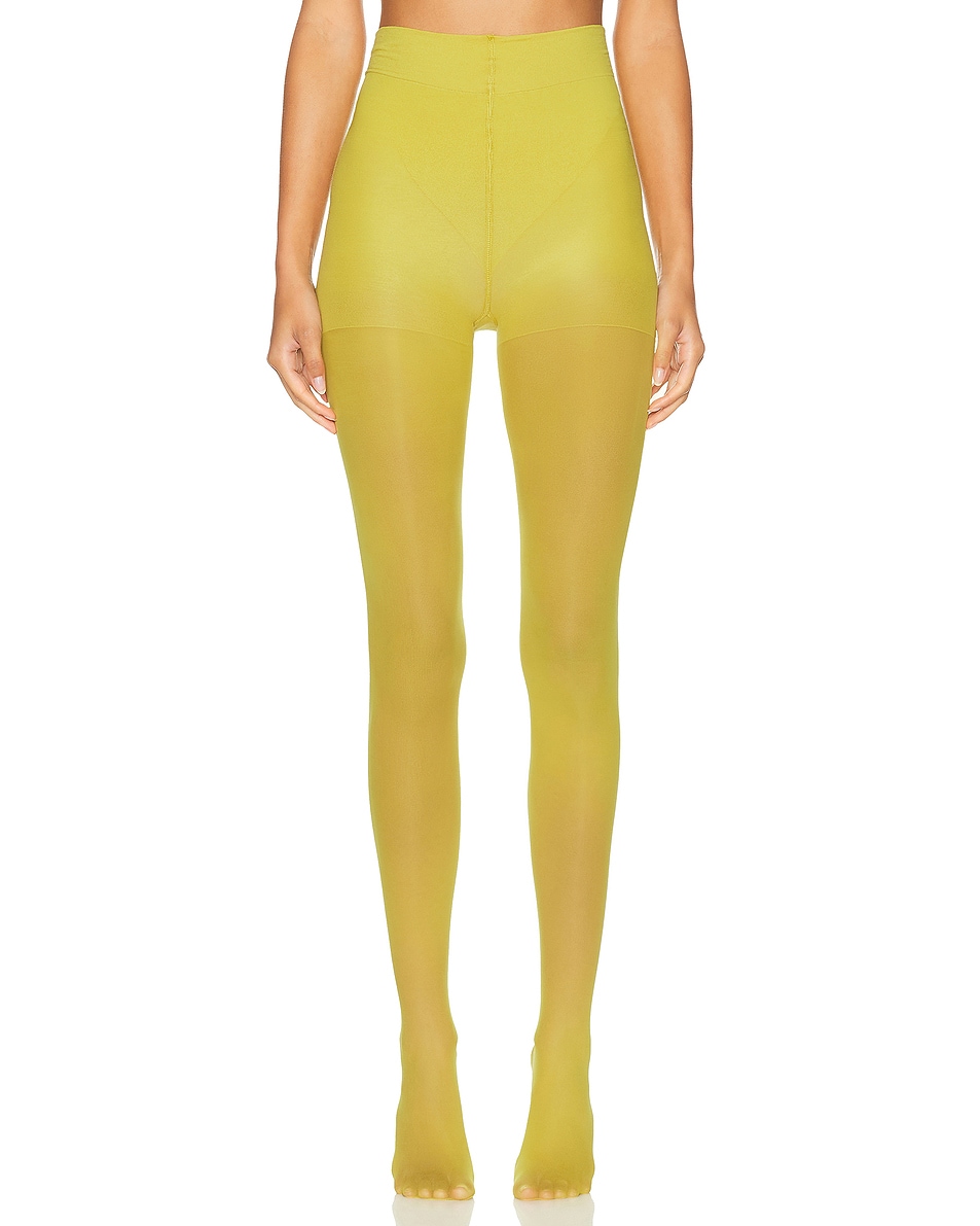 Image 1 of Lapointe X L'eggs Tights in Chartreuse