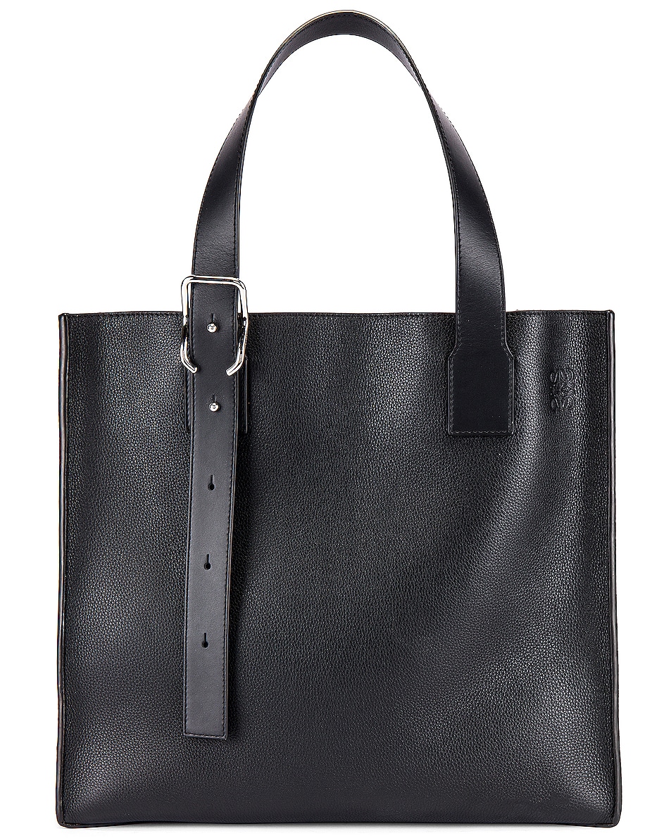 Image 1 of Loewe Buckle Tote Bag in Black