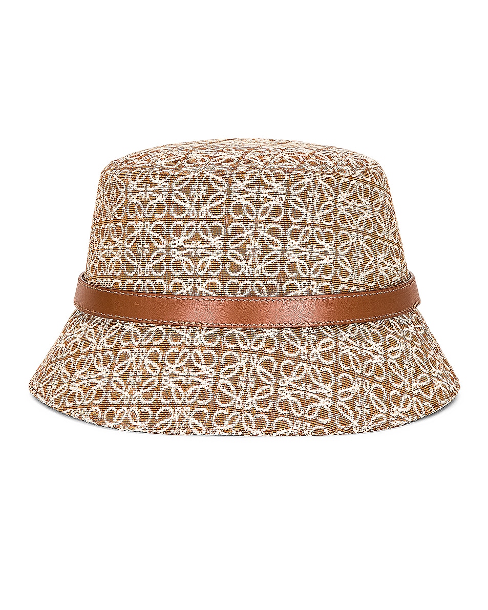 Image 1 of Loewe Bucket Hat Anagram in Tan & Pecan