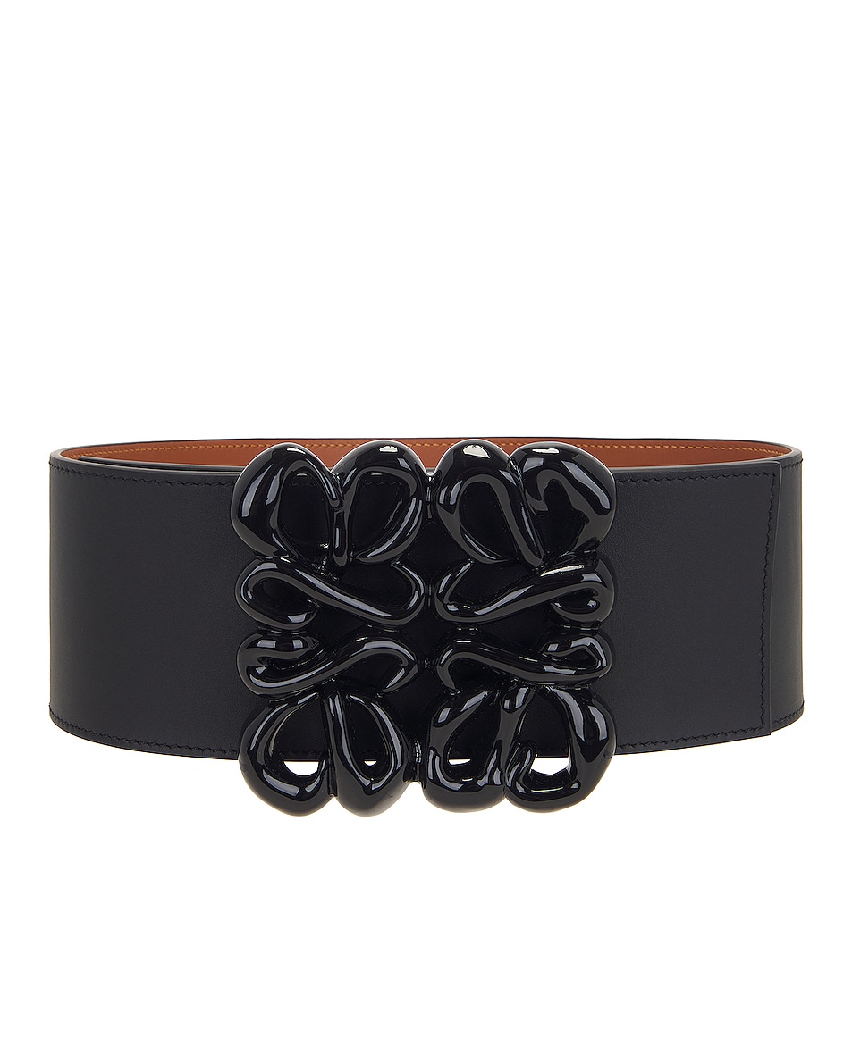 Image 1 of Loewe Inflated Reversible 8cm Belt in Black & Tan