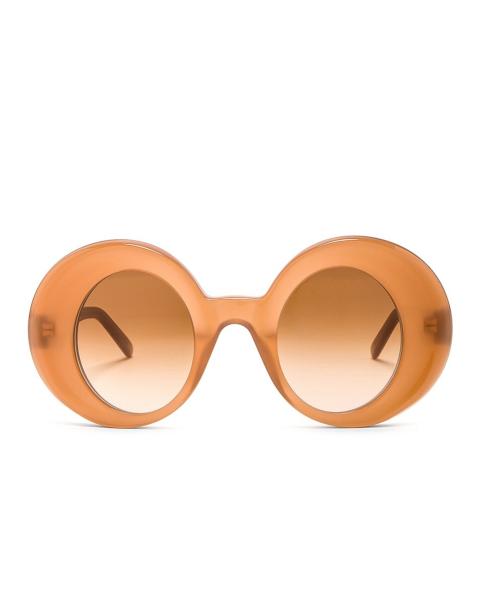 Image 1 of Loewe Curvy Sunglasses in Shiny Light Brown& Gradient Brown