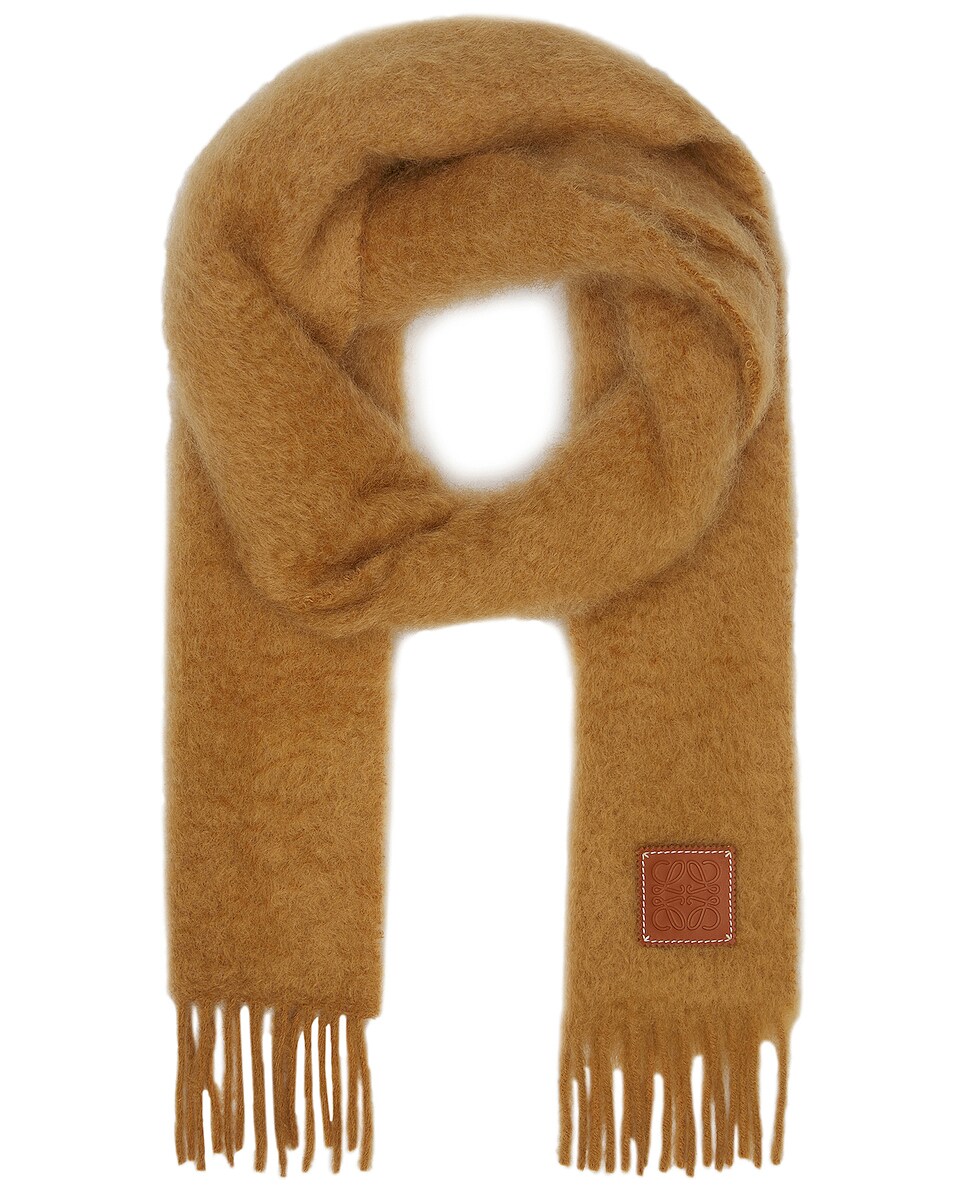 Image 1 of Loewe Wool Scarf in Camel